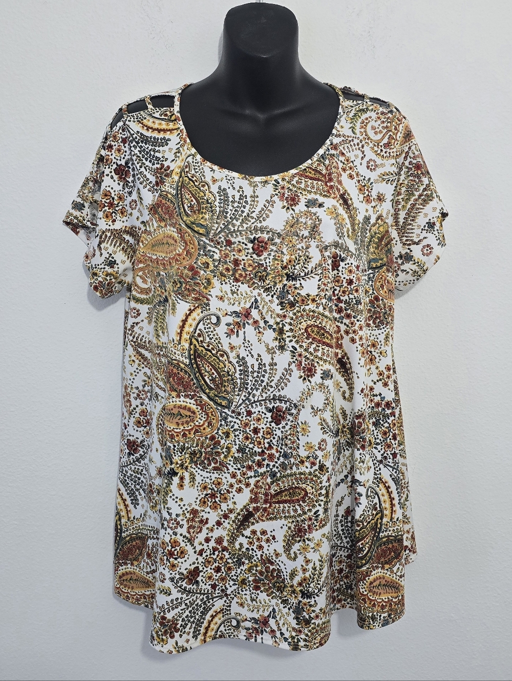PerSeption Concept Paisley Tunic Top Blouse
